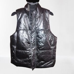 NWT A New Day Silver Puffer  | Size M | Fleece-Lined Interior